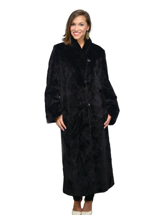 Reversible Sheared Mink Fur Coat with All Weather Lining.