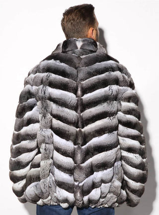 men's chinchilla fur jacket