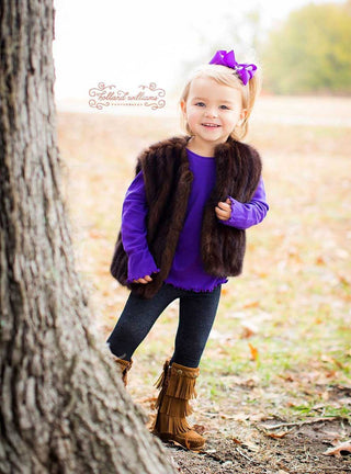 Children's Full Skin Mink Fur Vest.