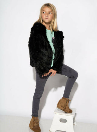 children's rabbit fur jacket