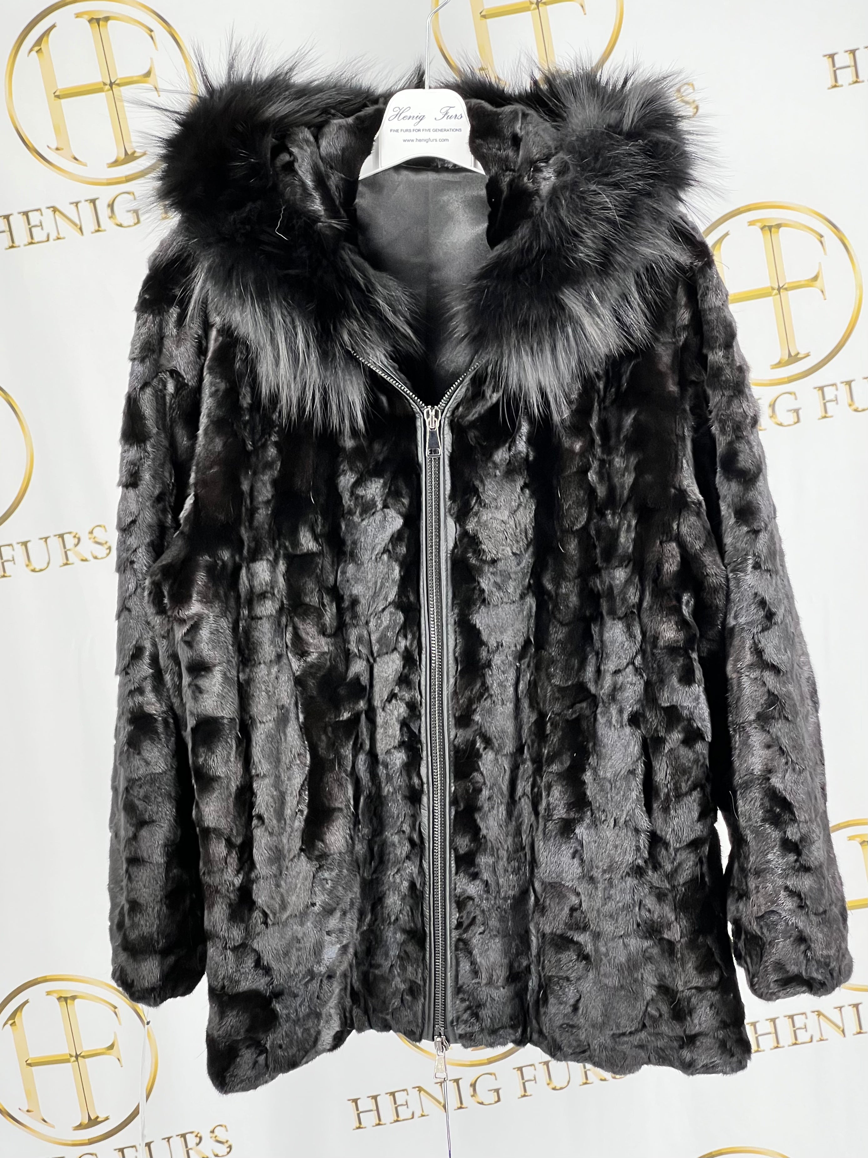 Fendi, Jackets & Coats, Fendi Logo Mink Fur Bomber Jacket