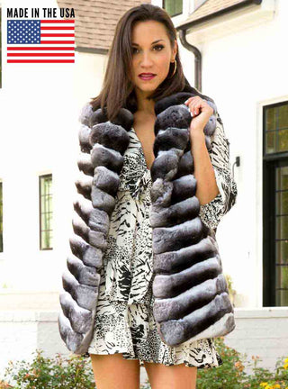 USA Made Chinchilla Fur Vest.