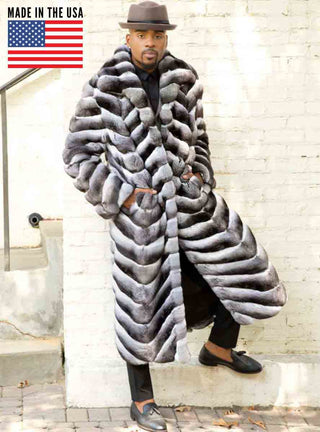 Men's Chinchilla Fur Coat.